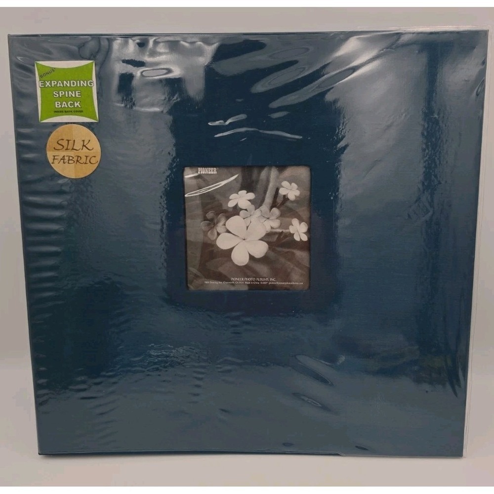 Pioneer 12x12 Dark Teal Silk Fabric Post Bound Scrapbook Album MB-10SKF New